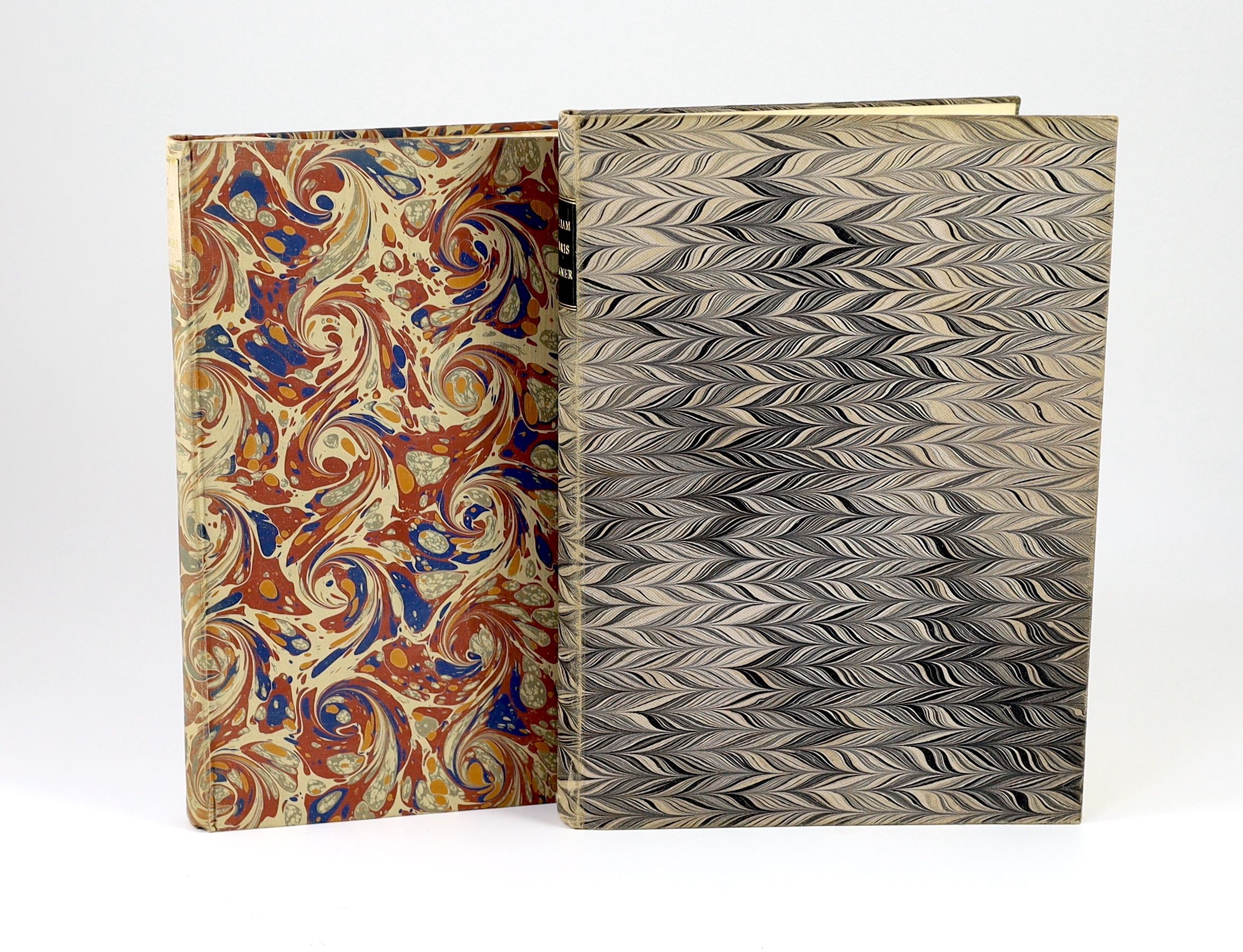 Nonesuch Press - Thomson, James - The Seasons, one of 1500, 4to, marble boards, illustrated by Jacquier, London, 1927 and Crow, Gerald Henry - William Morris Designer, 4to, cloth, The Studio, London, 1934 (2)